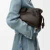 Panta Medium Flamenco Clutch in Shiny Calfskin