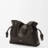 Panta Medium Flamenco Clutch in Shiny Calfskin