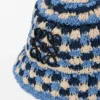 Patch Crochet Bucket Hat in Raffia and Calfskin Patch Crochet Bucket Hat in Raffia and Calfskin