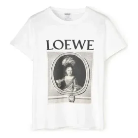 Pattern Printing Round Neck Short Sleeve White S6109660Pc-2103