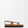 Pebble Beads Fussbett Sandal in Nappa Lambskin