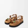 Pebble Beads Fussbett Sandal in Nappa Lambskin