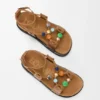 Pebble Beads Fussbett Sandal in Nappa Lambskin
