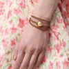 Pebble Bracelet in Calfskin