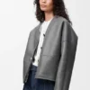 Pebble Cardigan in Shearling