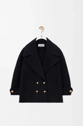 Pebble Peacoat in Wool