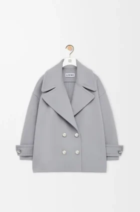 Pebble Peacoat in Wool Pebble Peacoat in Wool
