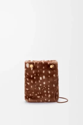 Pebble Pouch in Printed Shearling Pebble Pouch in Printed Shearling