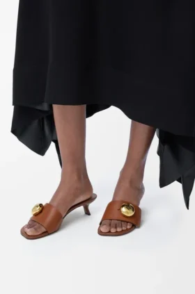 Pebble Slide in Soft Calfskin