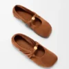 Pebble Soft Ballerina in Suede Goatskin Pebble Soft Ballerina in Suede Goatskin