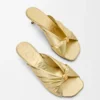Pebble Soft Slide in Laminated Lambskin Pebble Soft Slide in Laminated Lambskin