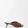 Pebble Soft Slide in Raffia-Effect Fabric