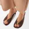 Pebble Soft Slide in Raffia-Effect Fabric