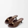 Pebble Soft Slide in Raffia-Effect Fabric