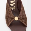 Pebble Soft Slide in Raffia-Effect Fabric
