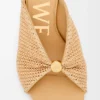 Pebble Soft Slide in Raffia-Effect Fabric Pebble Soft Slide in Raffia-Effect Fabric