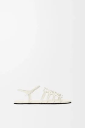 Petal Anagram Sandal in Calfskin