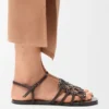 Petal Anagram Sandal in Calfskin Petal Anagram Sandal in Calfskin