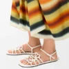 Petal Anagram Sandal in Calfskin