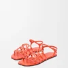 Petal Anagram Sandal in Calfskin