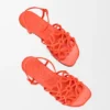 Petal Anagram Sandal in Calfskin
