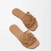 Petal Anagram Slide in Calfskin Petal Anagram Slide in Calfskin