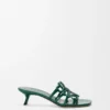 Petal Anagram Slide in Croc-Embossed Calfskin Petal Anagram Slide in Croc-Embossed Calfskin