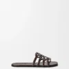 Petal Anagram Slide in Croc-Embossed Calfskin Petal Anagram Slide in Croc-Embossed Calfskin