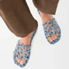 Petal Anagram Slide in Embroidered Canvas Petal Anagram Slide in Embroidered Canvas