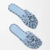 Petal Anagram Slide in Embroidered Canvas Petal Anagram Slide in Embroidered Canvas