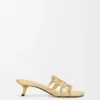 Petal Anagram Slide in Laminated Lambskin Petal Anagram Slide in Laminated Lambskin