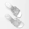 Petal Anagram Slide in Laminated Lambskin Petal Anagram Slide in Laminated Lambskin
