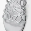 Petal Anagram Slide in Laminated Lambskin Petal Anagram Slide in Laminated Lambskin