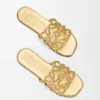 Petal Anagram Slide in Laminated Lambskin Petal Anagram Slide in Laminated Lambskin