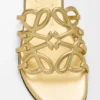 Petal Anagram Slide in Laminated Lambskin Petal Anagram Slide in Laminated Lambskin