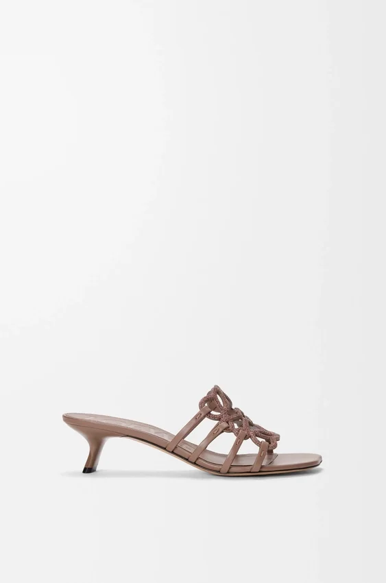 Petal Anagram Slide in Rhinestone-Embellished Suede Petal Anagram Slide in Rhinestone-Embellished Suede