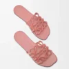 Petal Anagram Slide in Rhinestone-Embellished Suede Petal Anagram Slide in Rhinestone-Embellished Suede