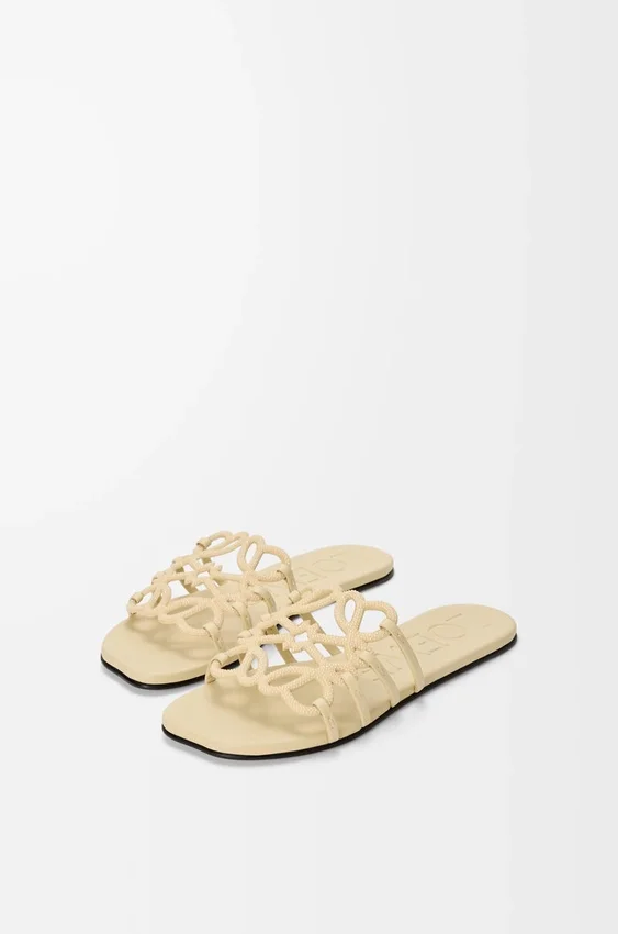 Petal Anagram Slide in Rhinestone-Embellished Suede Petal Anagram Slide in Rhinestone-Embellished Suede