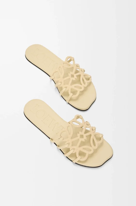 Petal Anagram Slide in Rhinestone-Embellished Suede Petal Anagram Slide in Rhinestone-Embellished Suede