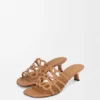 Petal Anagram Slide in Soft Calfskin Petal Anagram Slide in Soft Calfskin