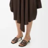 Petal Anagram Slide in Soft Calfskin Petal Anagram Slide in Soft Calfskin