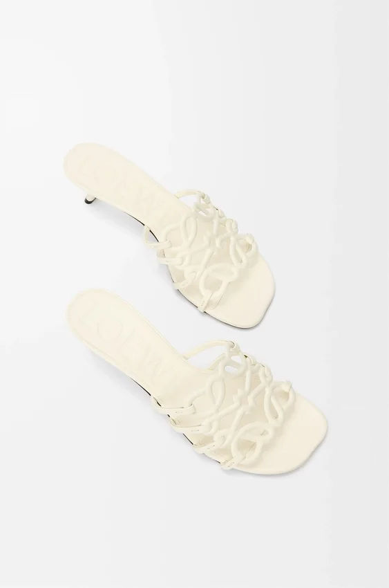Petal Anagram Slide in Soft Calfskin Petal Anagram Slide in Soft Calfskin