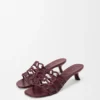 Petal Anagram Slide in Soft Calfskin Petal Anagram Slide in Soft Calfskin