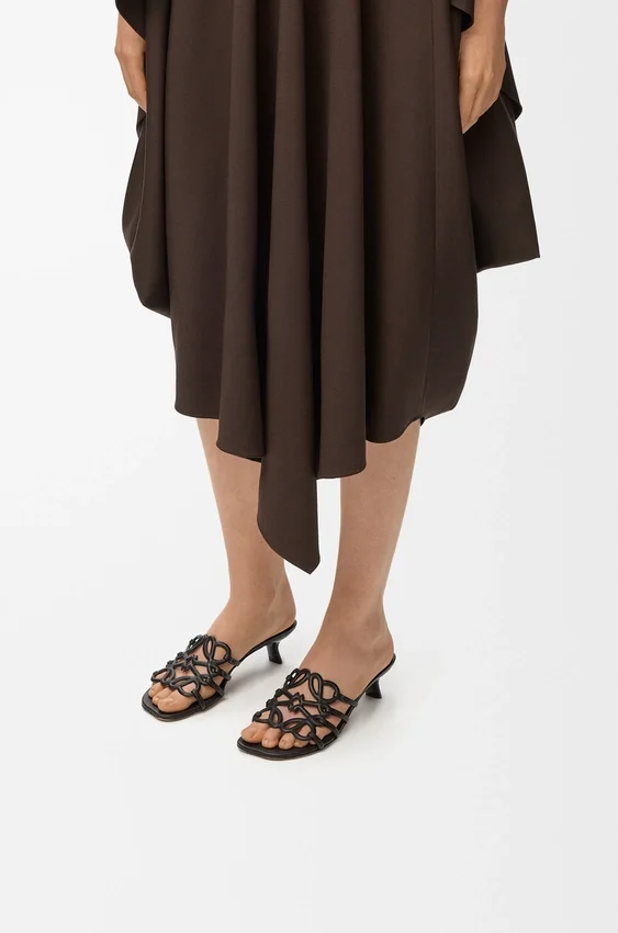 Petal Anagram Slide in Soft Calfskin Petal Anagram Slide in Soft Calfskin