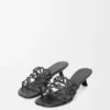 Petal Anagram Slide in Soft Calfskin Petal Anagram Slide in Soft Calfskin