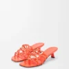 Petal Anagram Slide in Soft Calfskin Petal Anagram Slide in Soft Calfskin