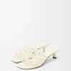 Petal Anagram Slide in Soft Calfskin Petal Anagram Slide in Soft Calfskin