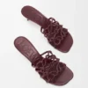 Petal Anagram Slide in Soft Calfskin Petal Anagram Slide in Soft Calfskin