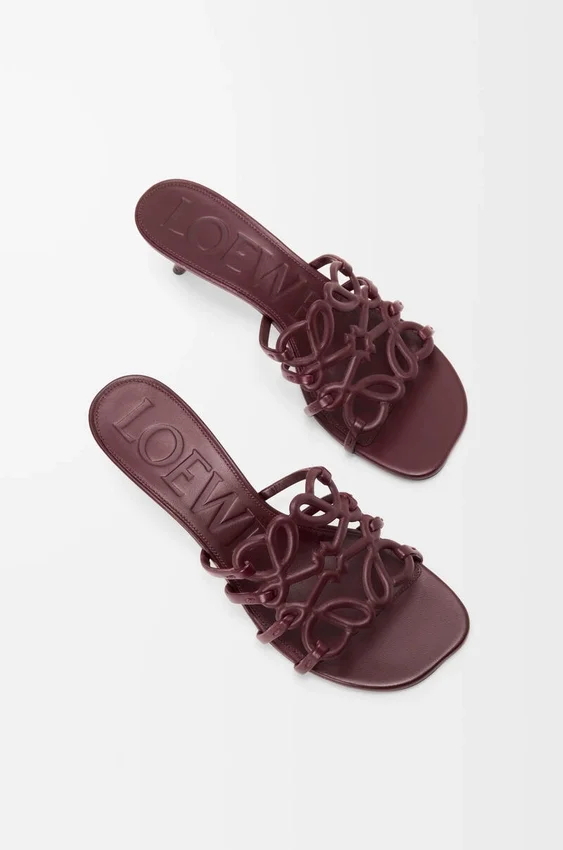 Petal Anagram Slide in Soft Calfskin Petal Anagram Slide in Soft Calfskin