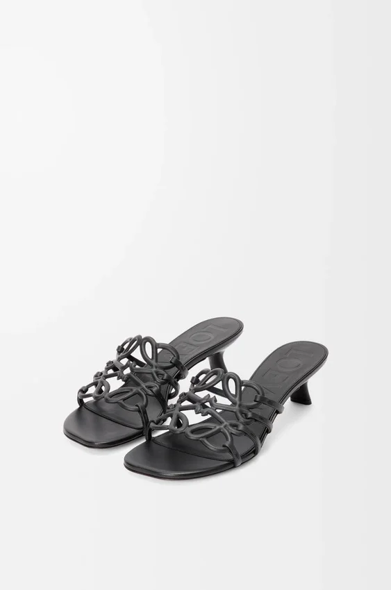 Petal Anagram Slide in Soft Calfskin Petal Anagram Slide in Soft Calfskin
